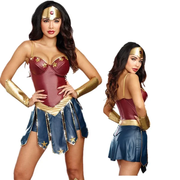 Wonder Woman Corset Dress - Women’s Halloween Cosplay Costume