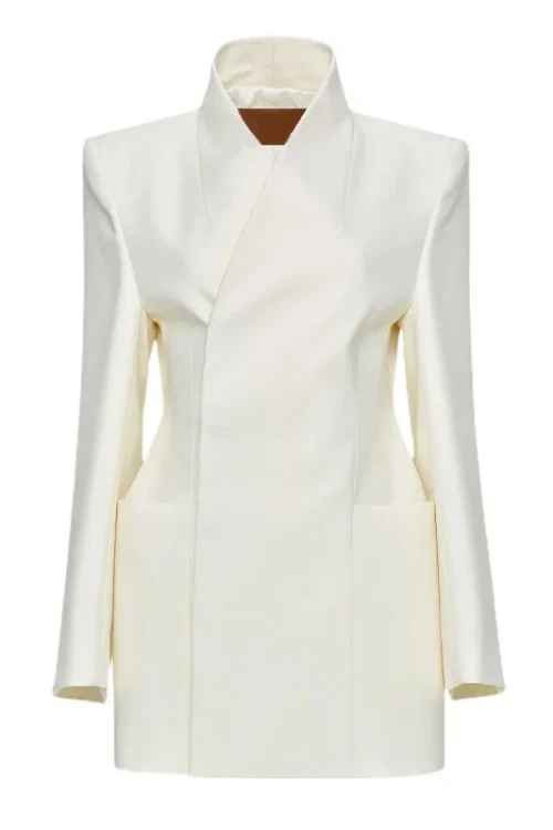 Office Lady White Blazer – Turn-Dow...