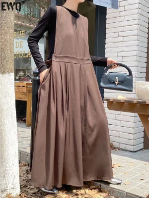 Minimalist Coffee Colored Robe Dress ...