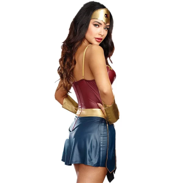 Wonder Woman Corset Dress - Women’s Halloween Cosplay Costume - Image 4