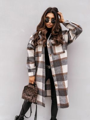 Plaid Printed Wool Jacket