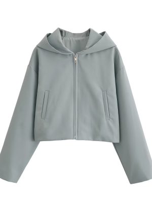 Women’s Casual Cropped Hoodie J...