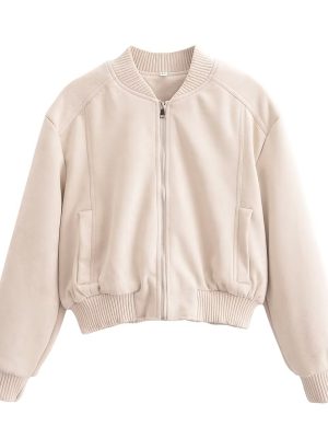 Women’s Casual Suede Bomber Jac...