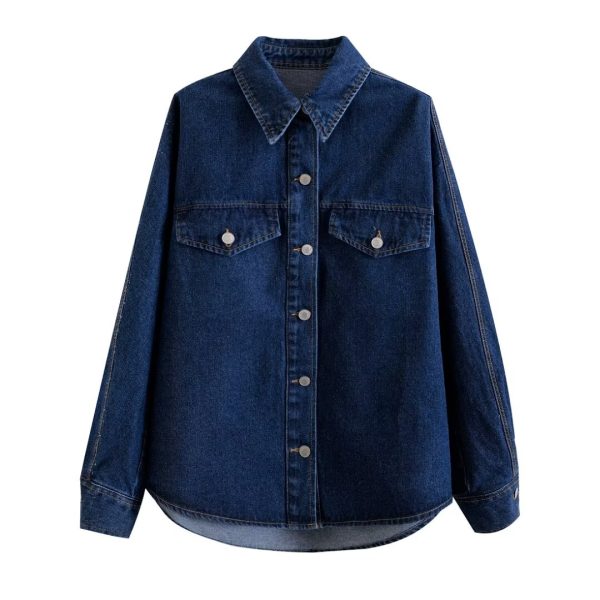 Women's Stylish Simple Denim Shacket