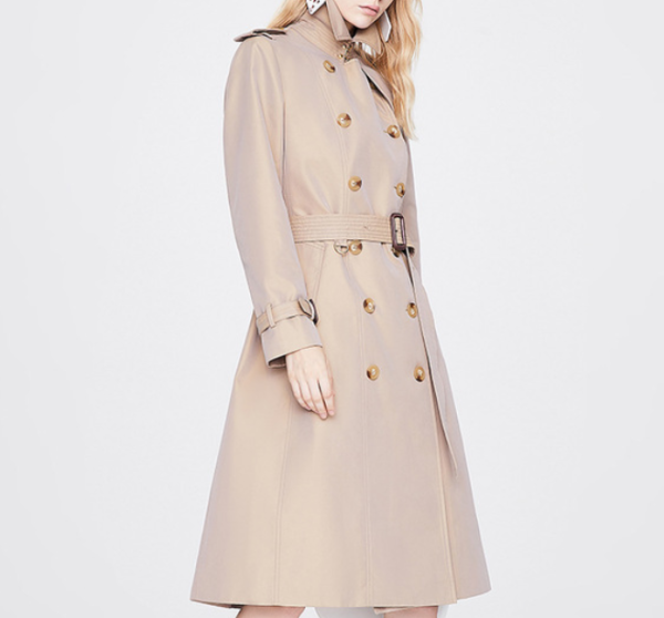 Chic Solid Color Slim Fit Trench Coat for Fall