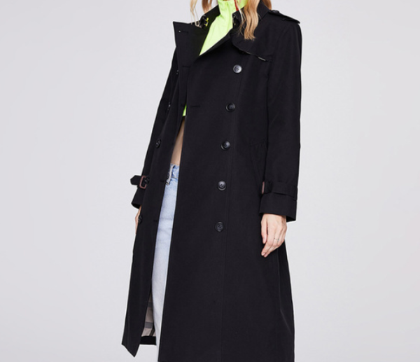 Chic Solid Color Slim Fit Trench Coat for Fall - Image 4