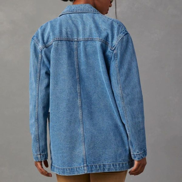 Women’s Washed Out Denim Blazer - Image 3