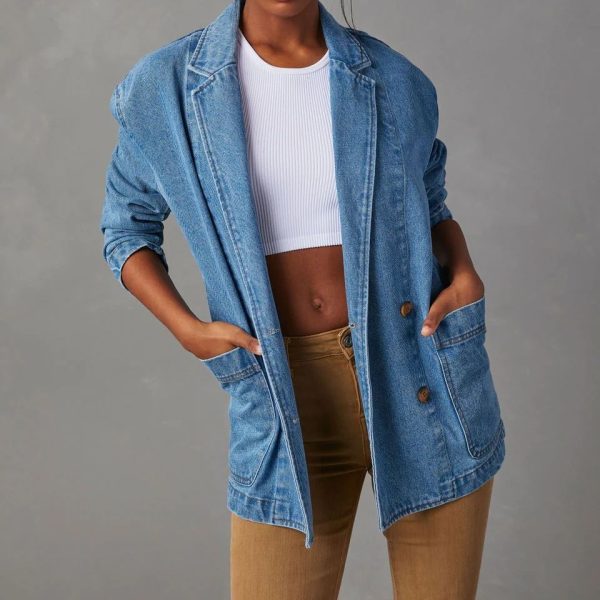 Women’s Washed Out Denim Blazer