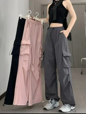 High Waist Wide Leg Cargo Pants – S...