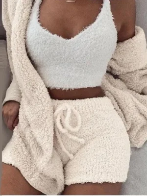 Velvet 3-Piece Winter Pajama Set