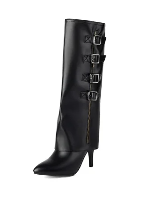 2024 Knee-High Stiletto Boots – Poi...