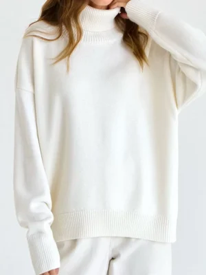 Women’s Loose Turtleneck Knitte...