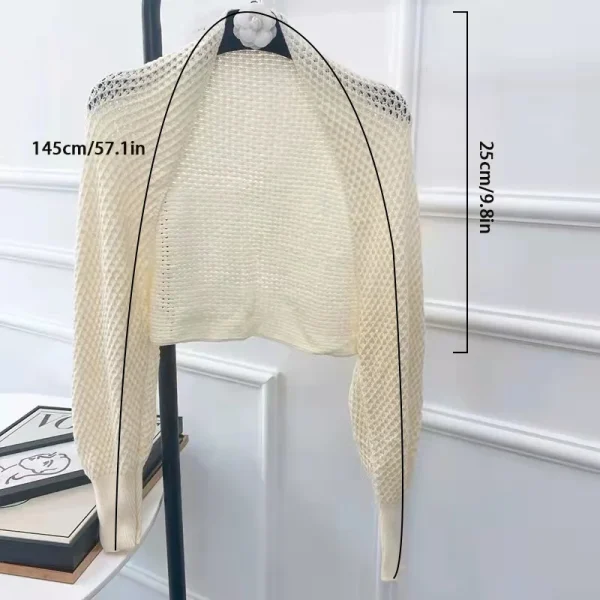 Korean Style Sunscreen Crop Cardigan - Thin Long Sleeve - Image 6