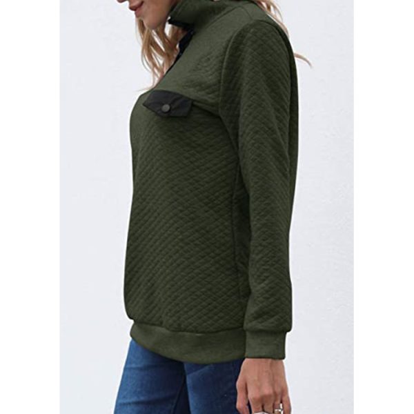 Women's High Neck Quilted Sweater - Image 3