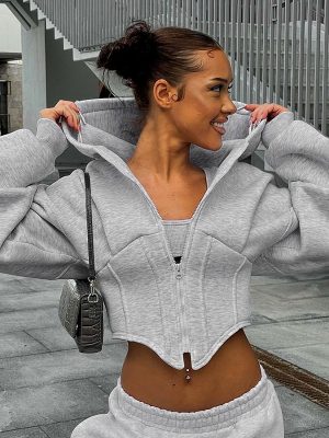 Women’s Zipper Hooded Cardigan