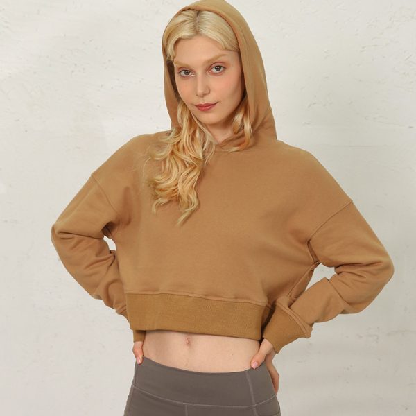 Sexy Cropped Hooded Sweater for Women