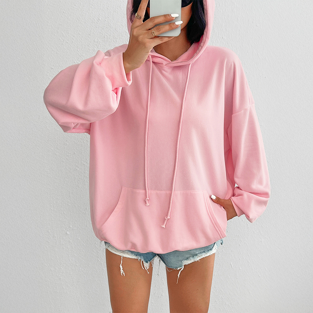 Casual Loose Pocket Hoodie Sweater