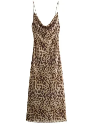 Women’s Leopard Print Tulle Dre...