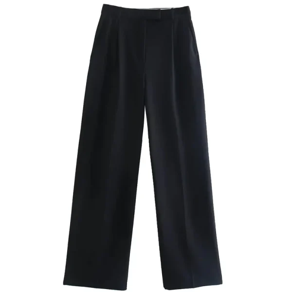 Pleated Baggy Pants – Wide Leg, High-Waist - Image 2