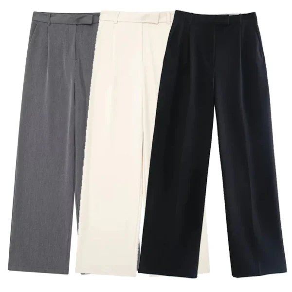 Pleated Baggy Pants – Wide Leg, High-Waist