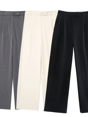 Women’s High-Waisted Baggy Pant...