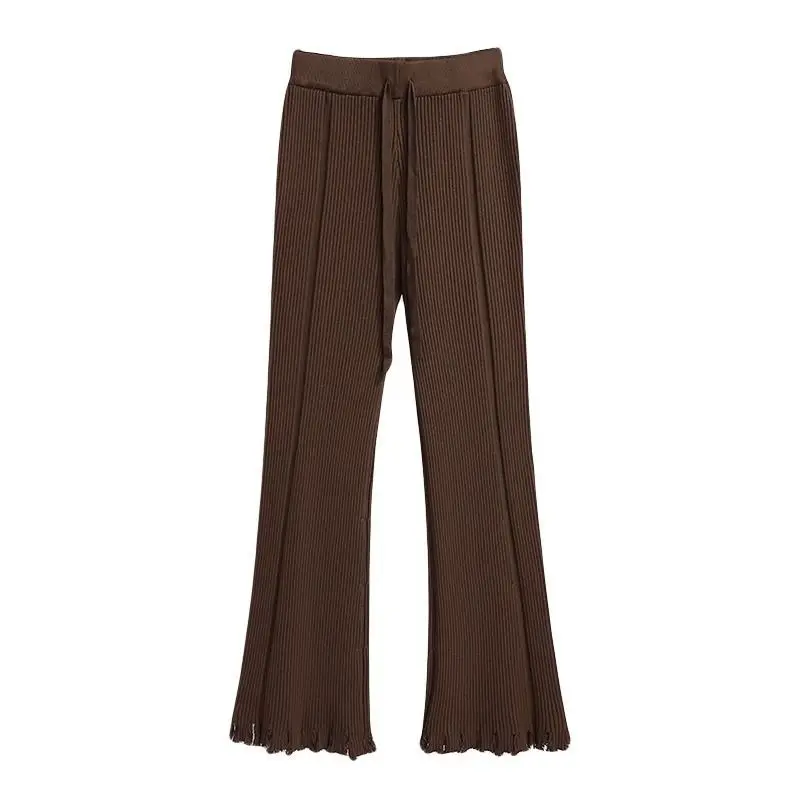 Slimming Flared Knitted Pants – Tre...