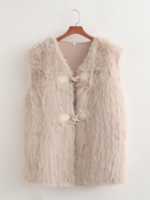 French Artificial Fur Warm Vest