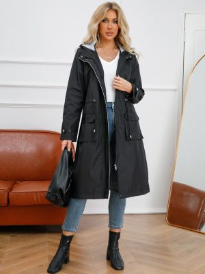 Waterproof Hooded Trench Coat