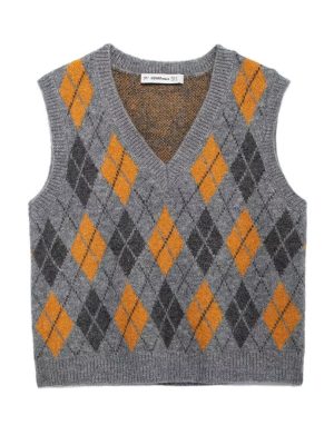 V-Neck Sleeveless Knit Vest