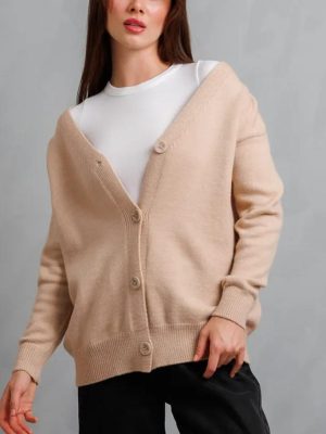 V-Neck Loose Knit Cardigan