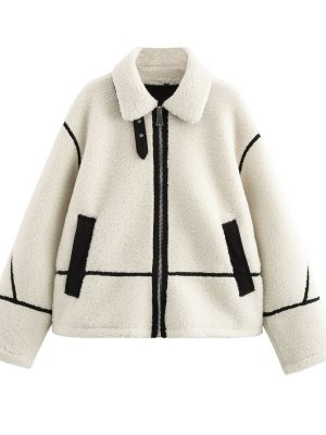 Lambswool Fleece Collared Jacket