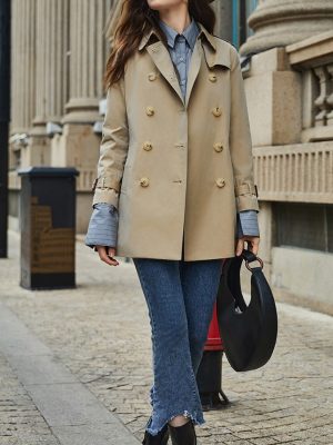 Mid-Length Waterproof Trench Coat