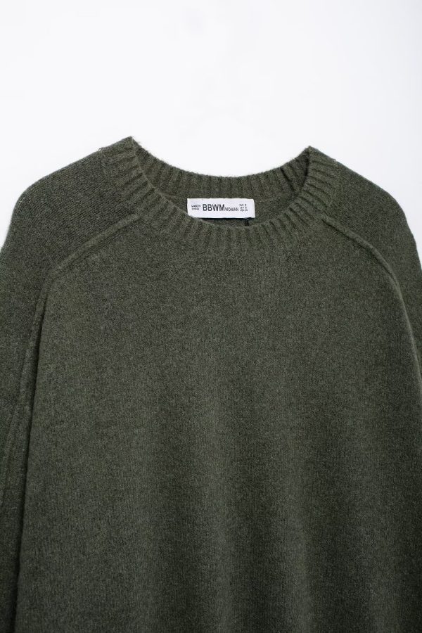 Autumn Round Neck Knitted Pullover - Image 3