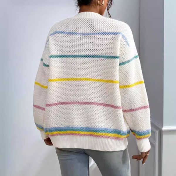 Rainbow Bar Knitted Cardigan - Image 2