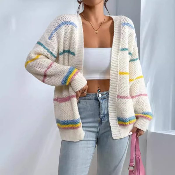 Rainbow Bar Knitted Cardigan