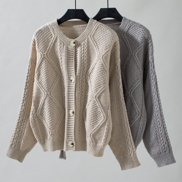 Button Knit Cardigan Sweater - Image 4