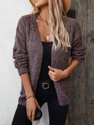 Pocket Knit Cardigan Sweater