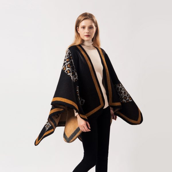 Leopard Pattern Cashmere Shawl - Image 2