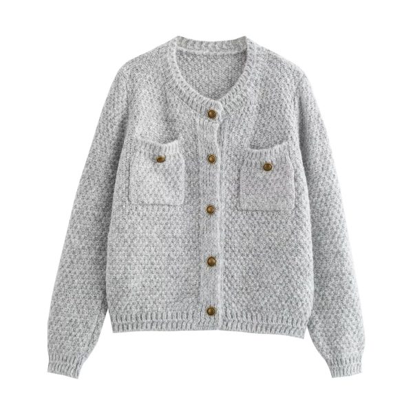 Alpaca Pocket Knit Cardigan - Image 4