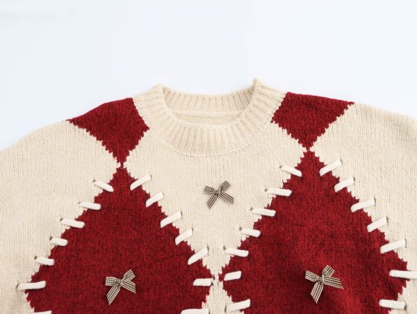 Women's Retro Rhombus Knitwear - Image 4