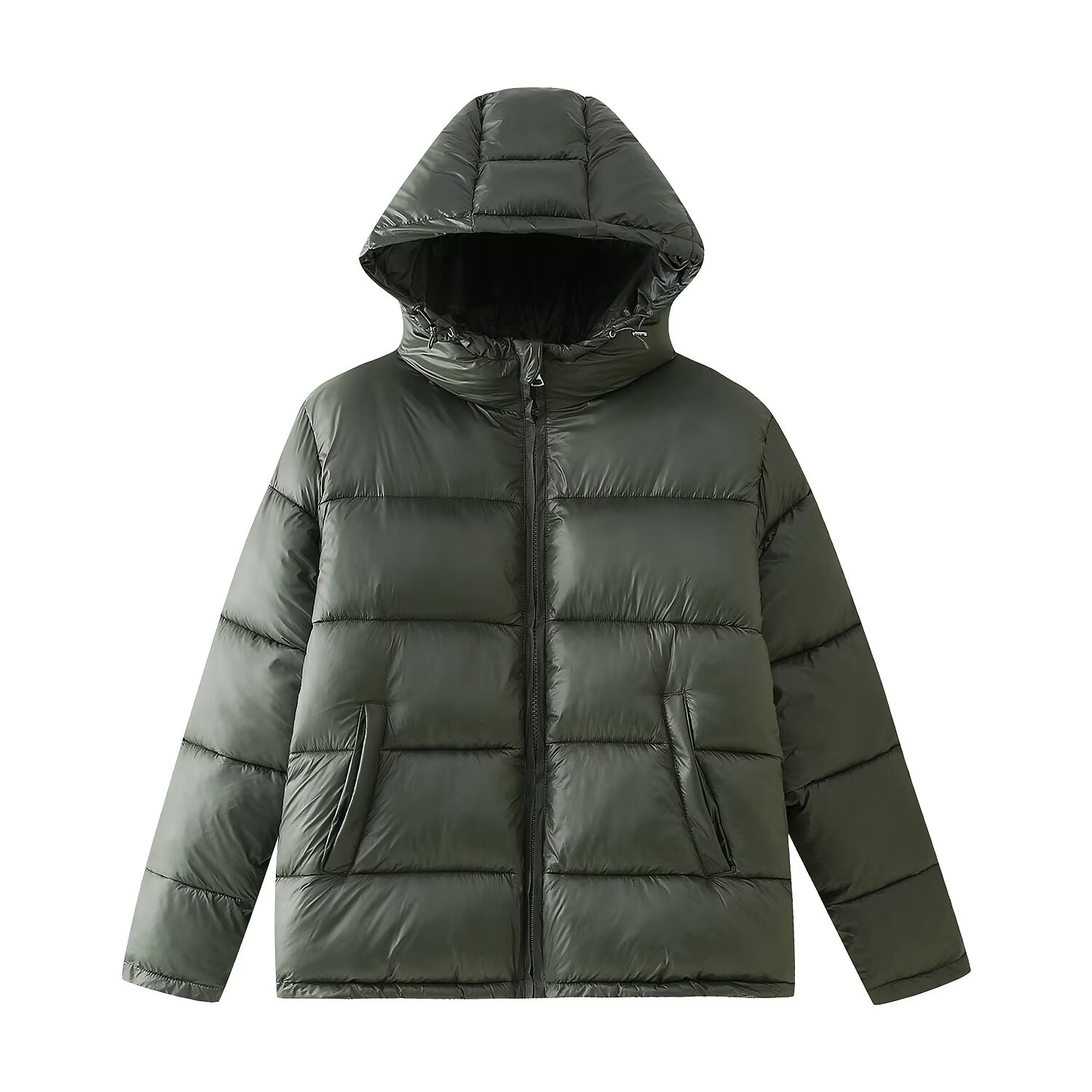 Two-Tone Hooded Winter Jacket