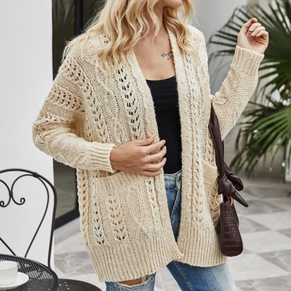 Loose Batwing Sleeve Cardigan - Image 2