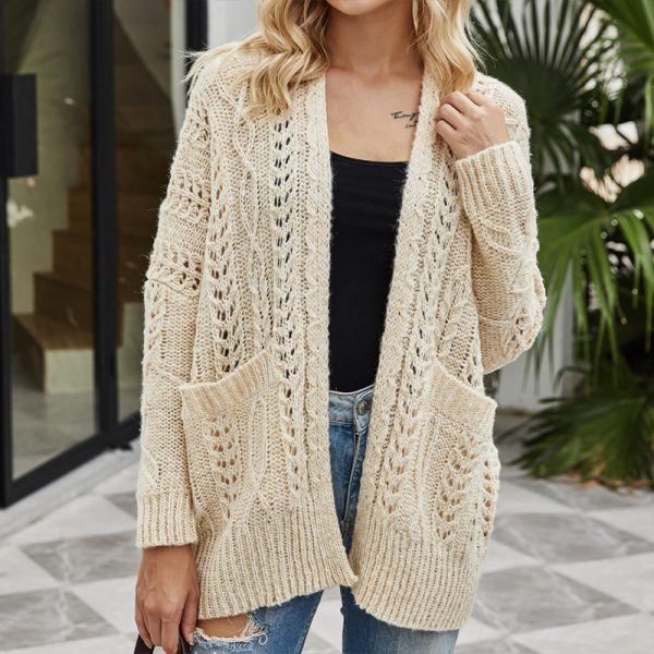 Loose Batwing Sleeve Cardigan - Image 4