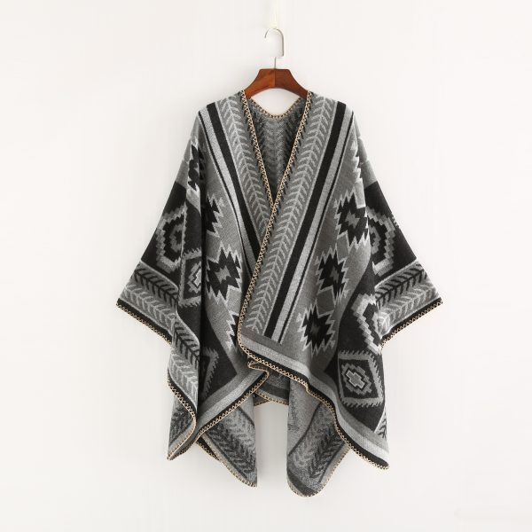 Geometric Abstract Warm Cloak - Image 3