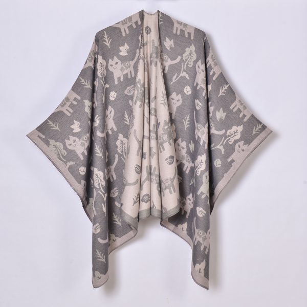 Double-Sided Jacquard Cashmere Shawl - Image 3