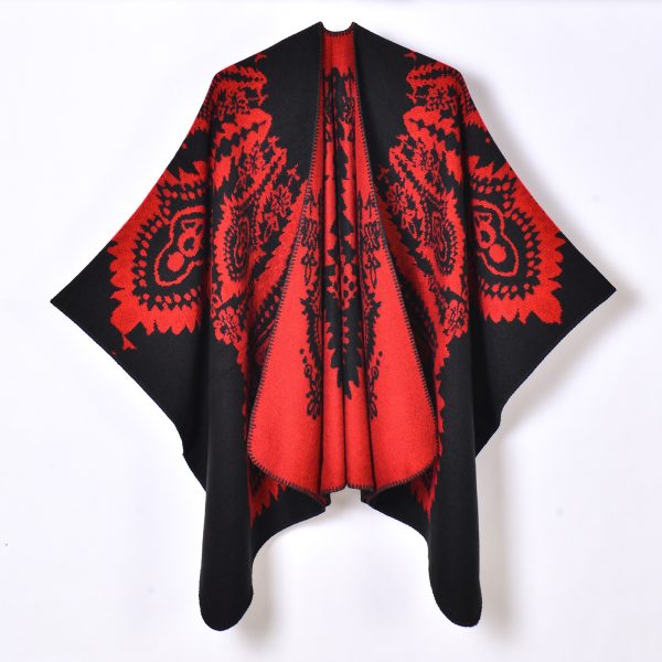 Vintage Jacquard Shawl Cloak - Image 4