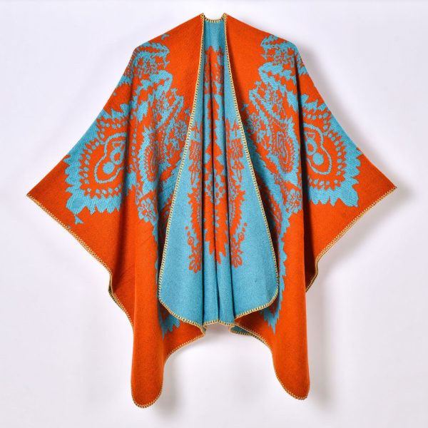 Vintage Jacquard Shawl Cloak