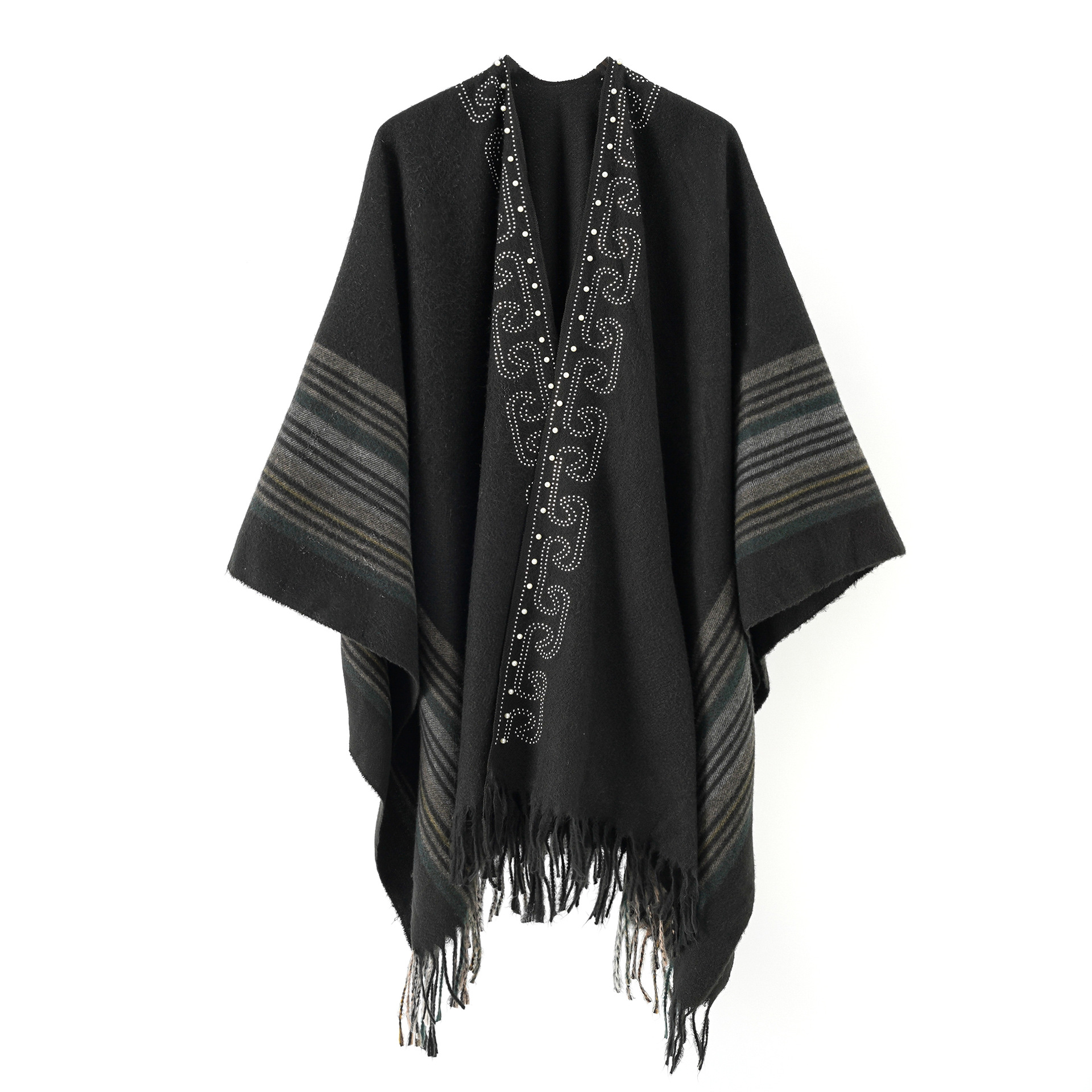 Autumn Winter Wool Shawl Cape