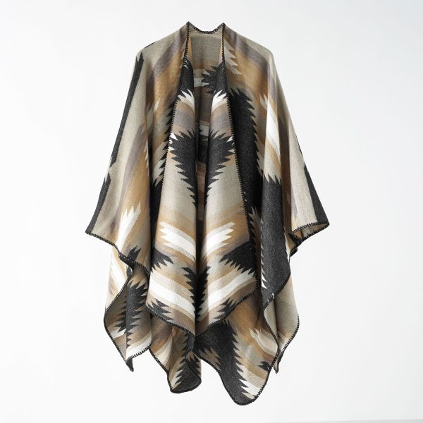 Cashmere-Like Shawl Cloak