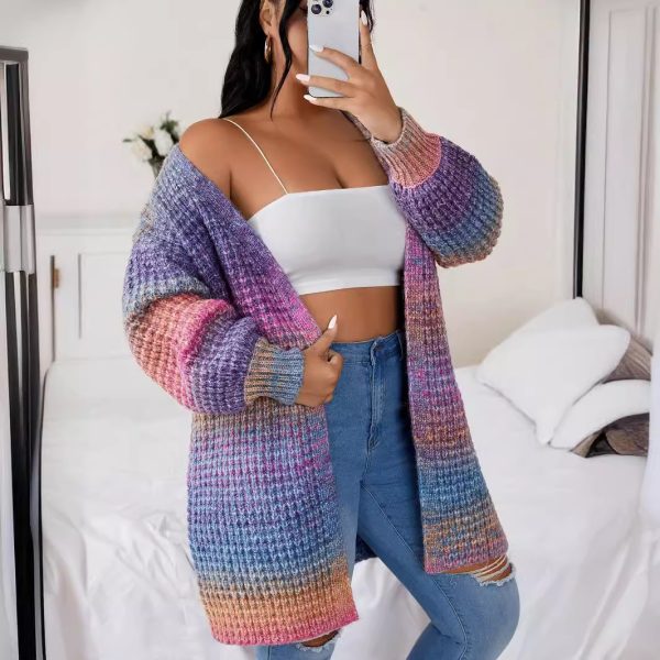 Gradient Knit Cardigan Coat